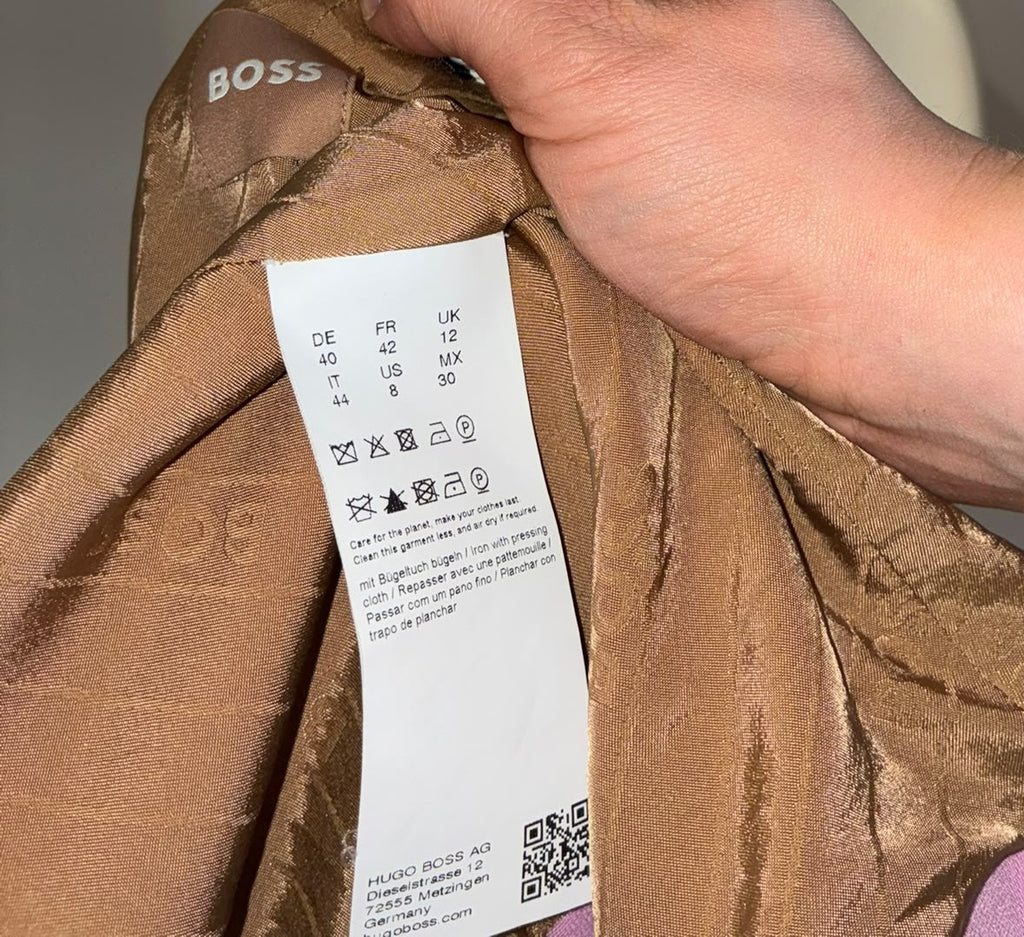 Boss Blazer Größe 40 in zartem Flieder mit satiniertem Innenfutter