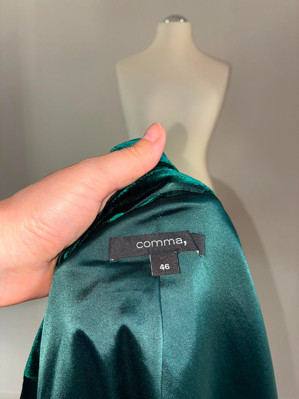 Comma Blazer, Größe XXL, Smaragdgrün, Weitere Ansicht 4