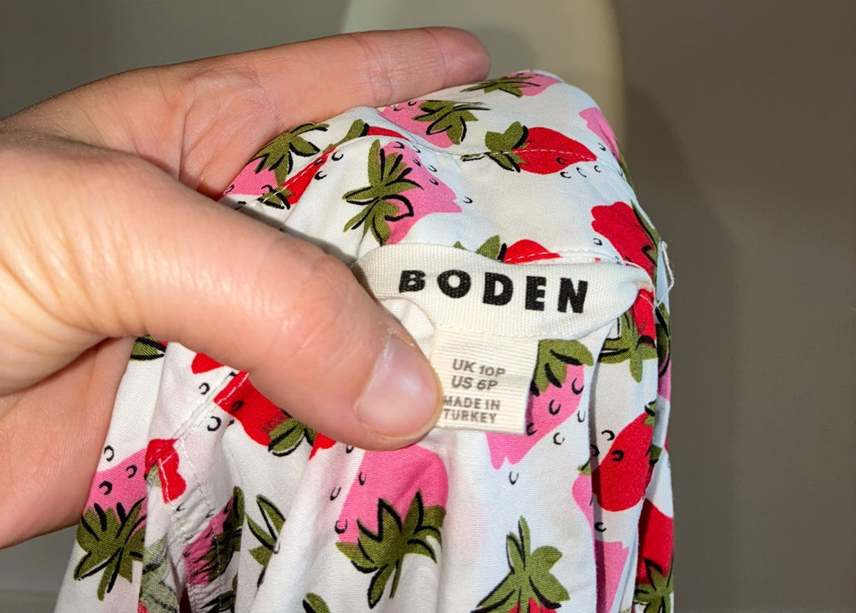 Boden Kleid, Größe M, Weiß, Rot, Bunt, Weitere Ansicht 4