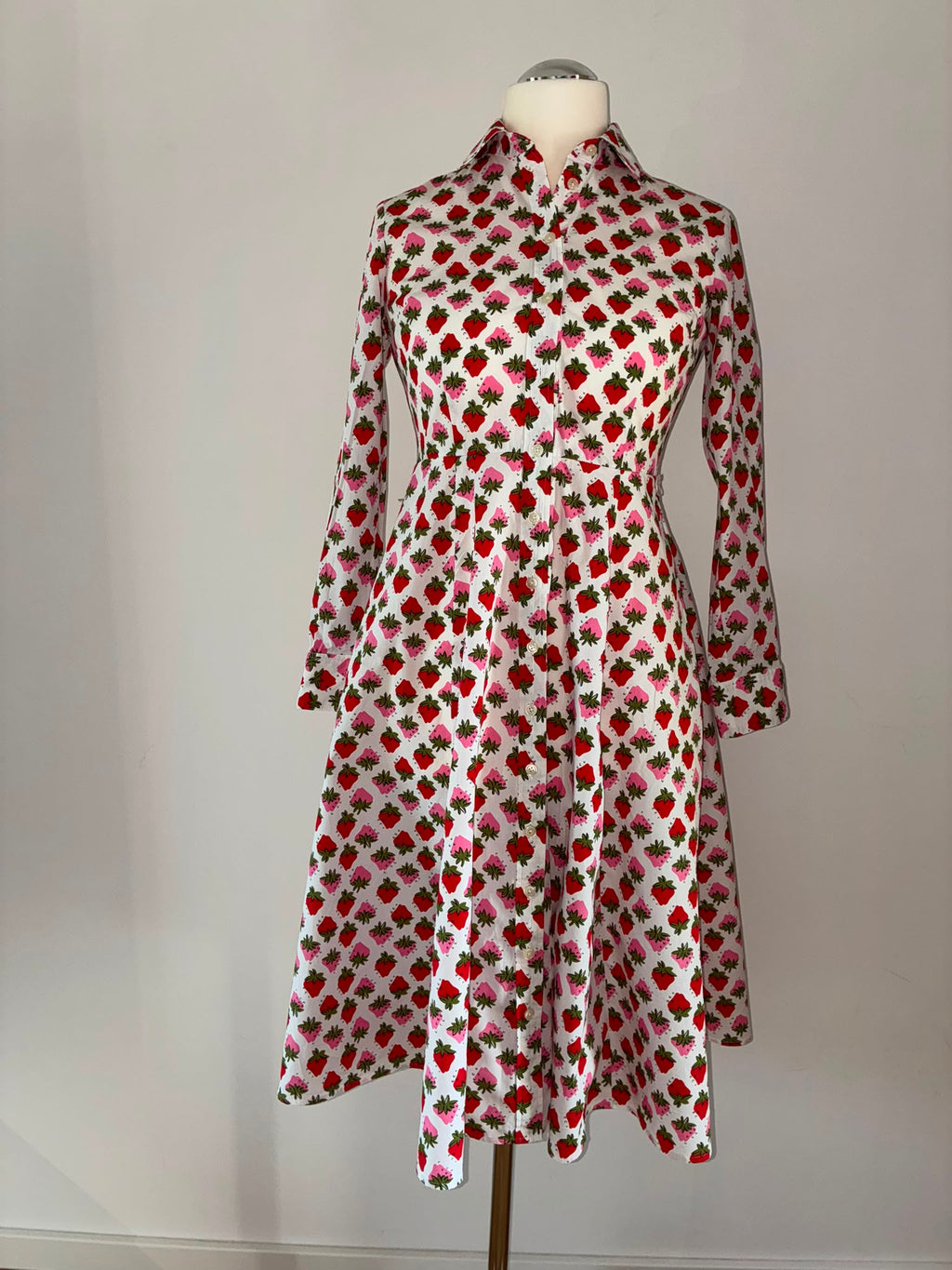 Boden Kleid, Größe M, Weiß, Rot, Bunt, Vorderansicht