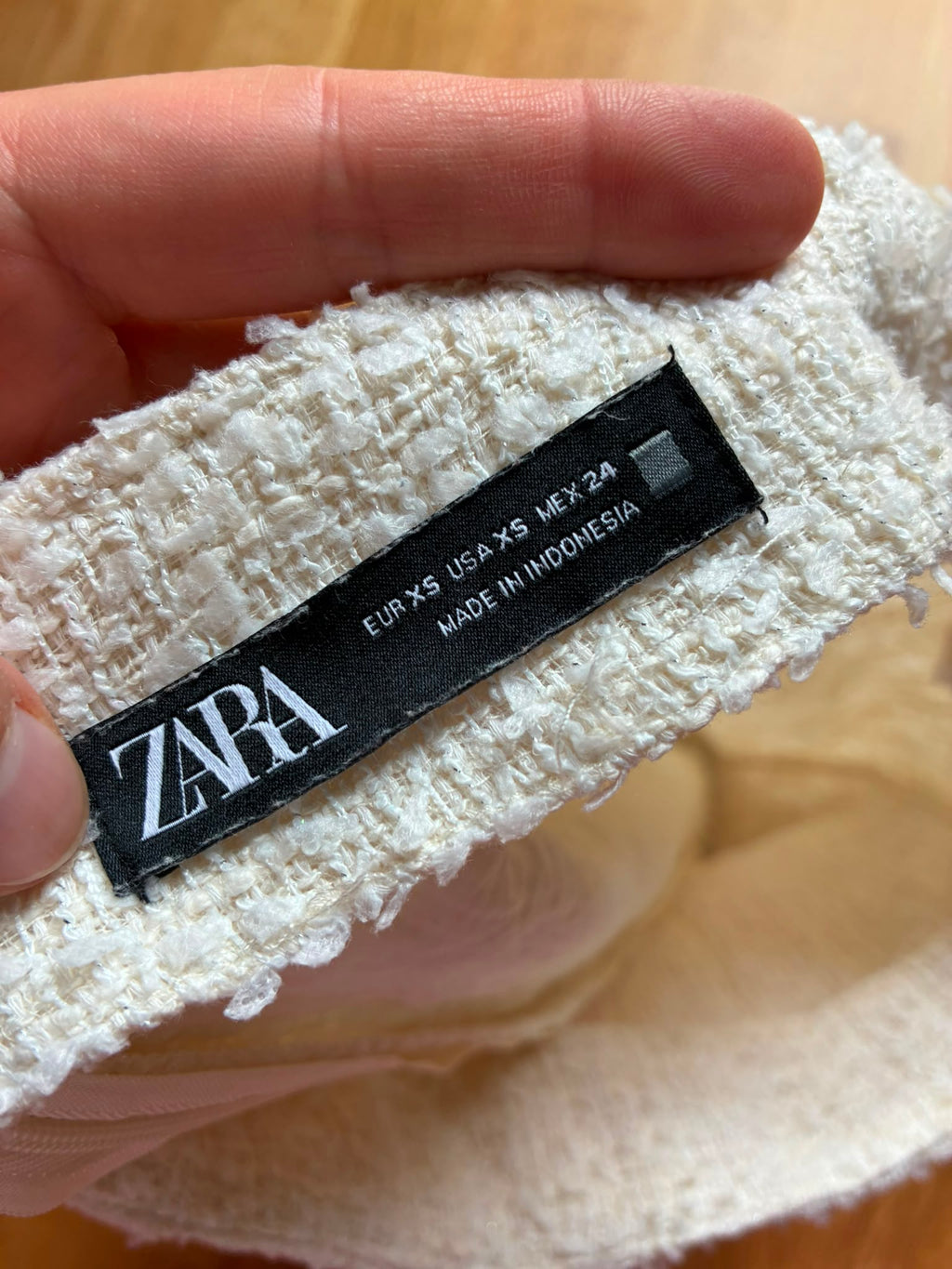 Zara Rock, Größe XS, Creme, Weitere Ansicht 3