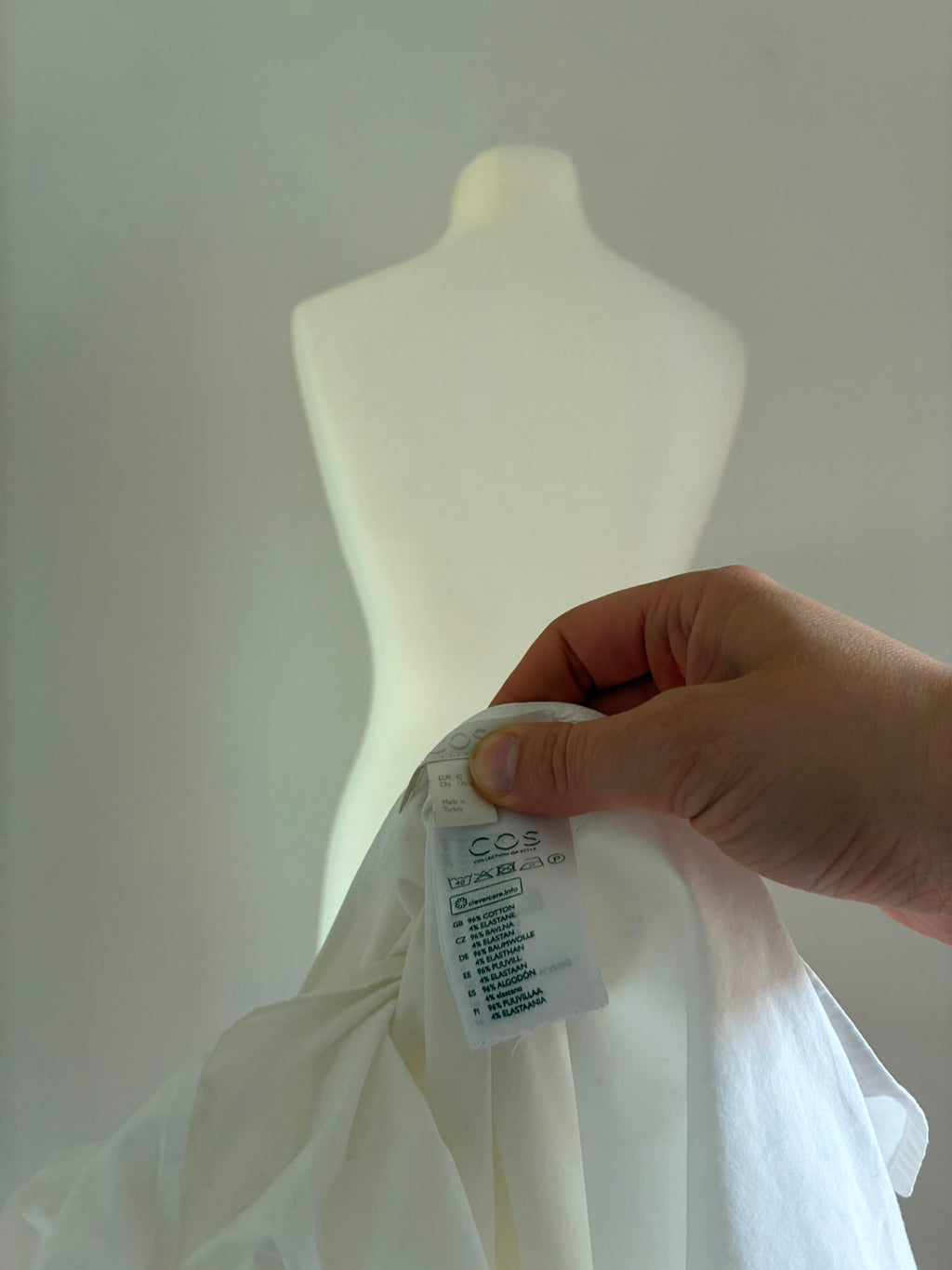 COS Bluse, Größe XL, Weiß, Weitere Ansicht 6
