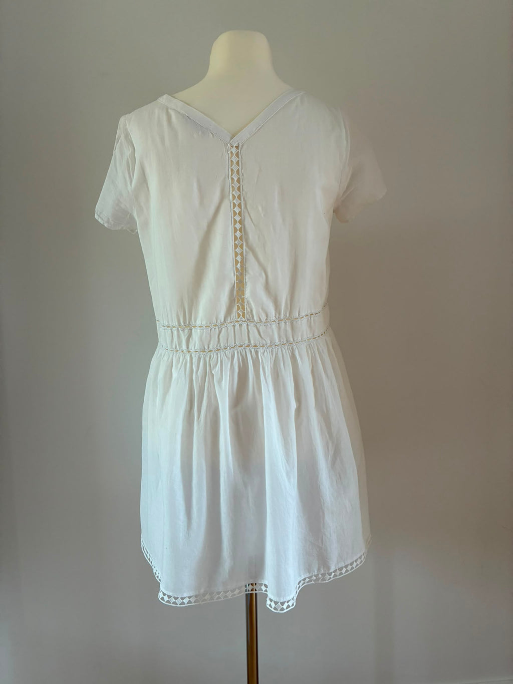 ba&sh Kleid Ilona Größe 42 aus Baumwolle in Weiß