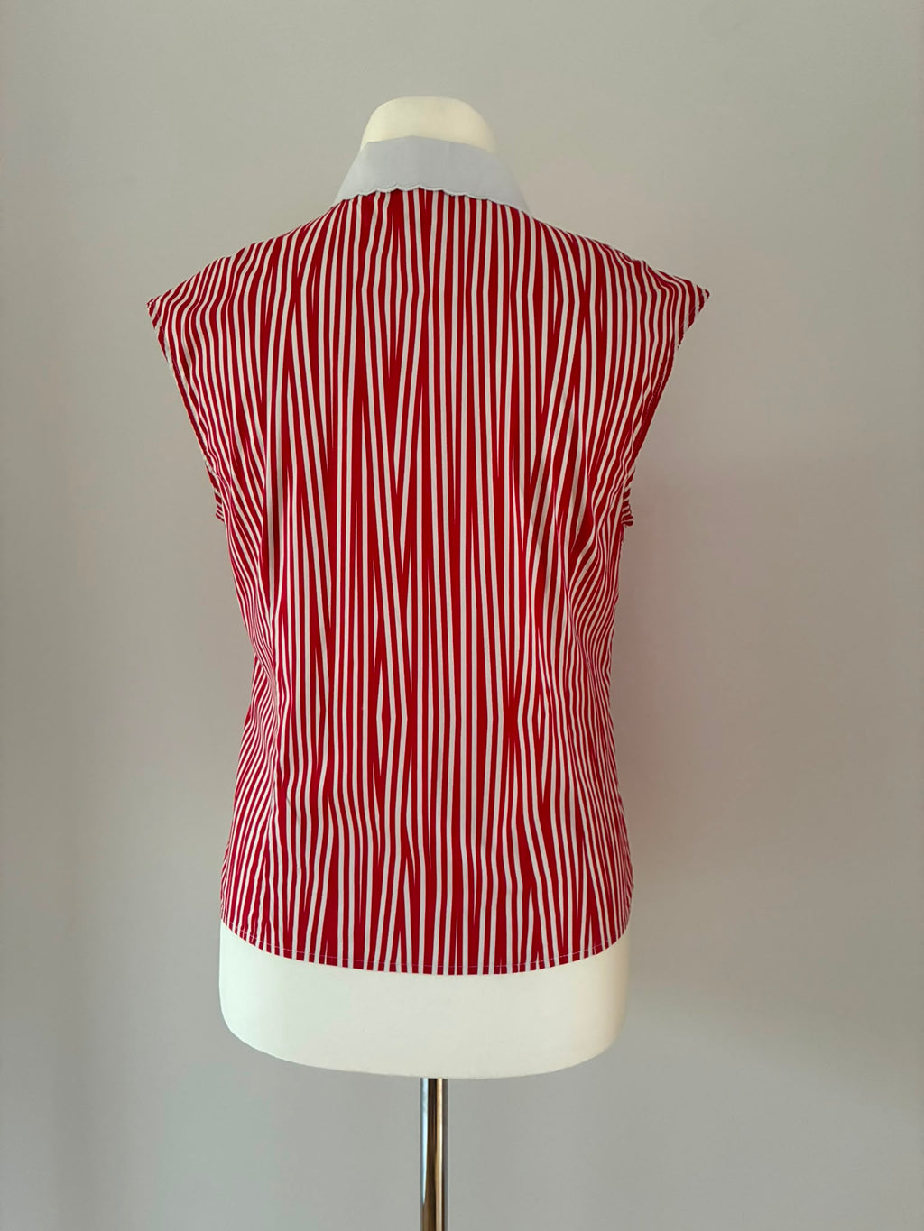 Blutsgeschwister Bluse, Größe L, Rot, Weiß, Weitere Ansicht 3