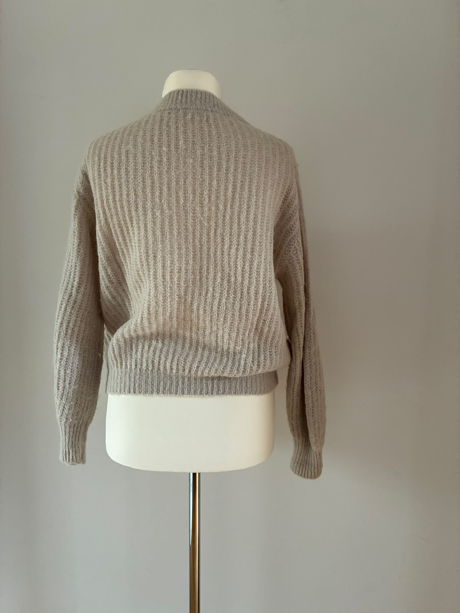 Alexandre Laurent Paris Strickpullover in Creme mit Kid-Mohair und Alpaka