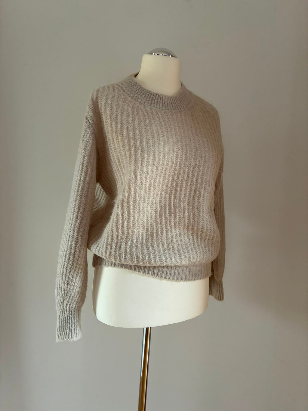 Alexandre Laurent Paris Strickpullover in Creme mit Kid-Mohair und Alpaka