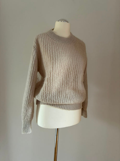 Alexandre Laurent Paris Strickpullover in Creme mit Kid-Mohair und Alpaka