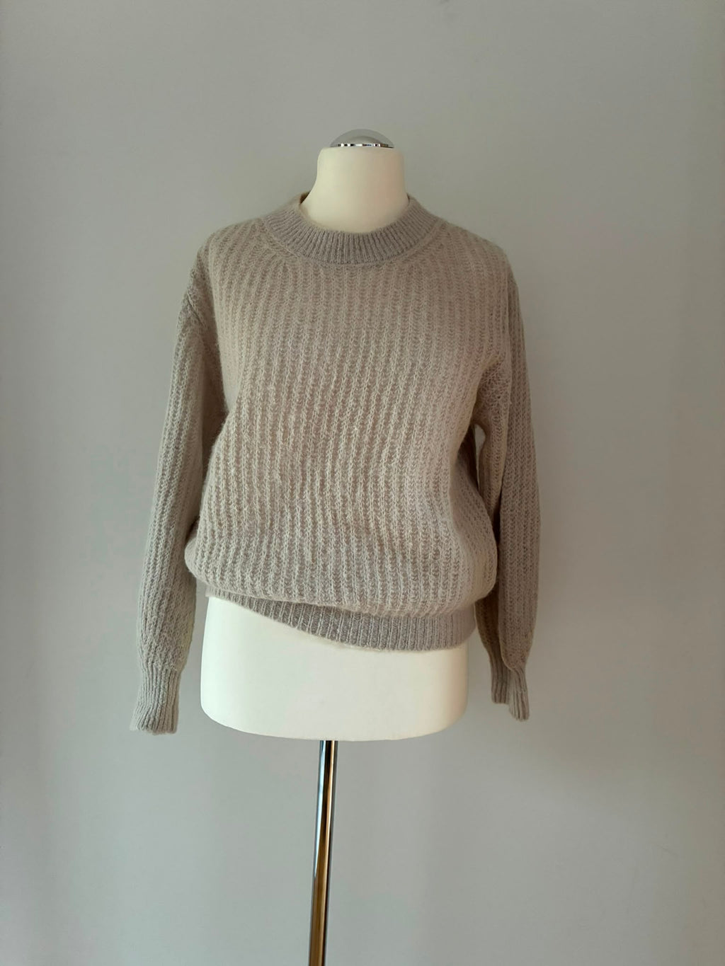 Alexandre Laurent Paris Strickpullover in Creme mit Kid-Mohair und Alpaka