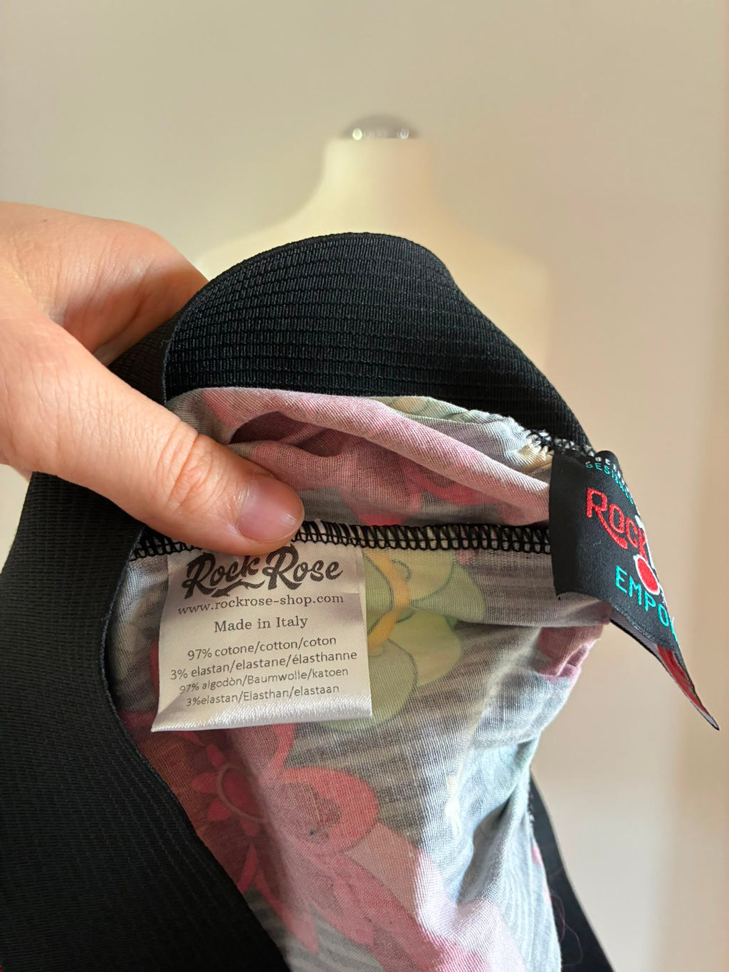 Rock Rose Rock’n’Roll Emporium Rock Gr L 40 mit farbenfrohem Retro-Blumenprint