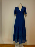 Lili & Lala Paris Maxikleid in Blau mit offenem Rücken Größe S
