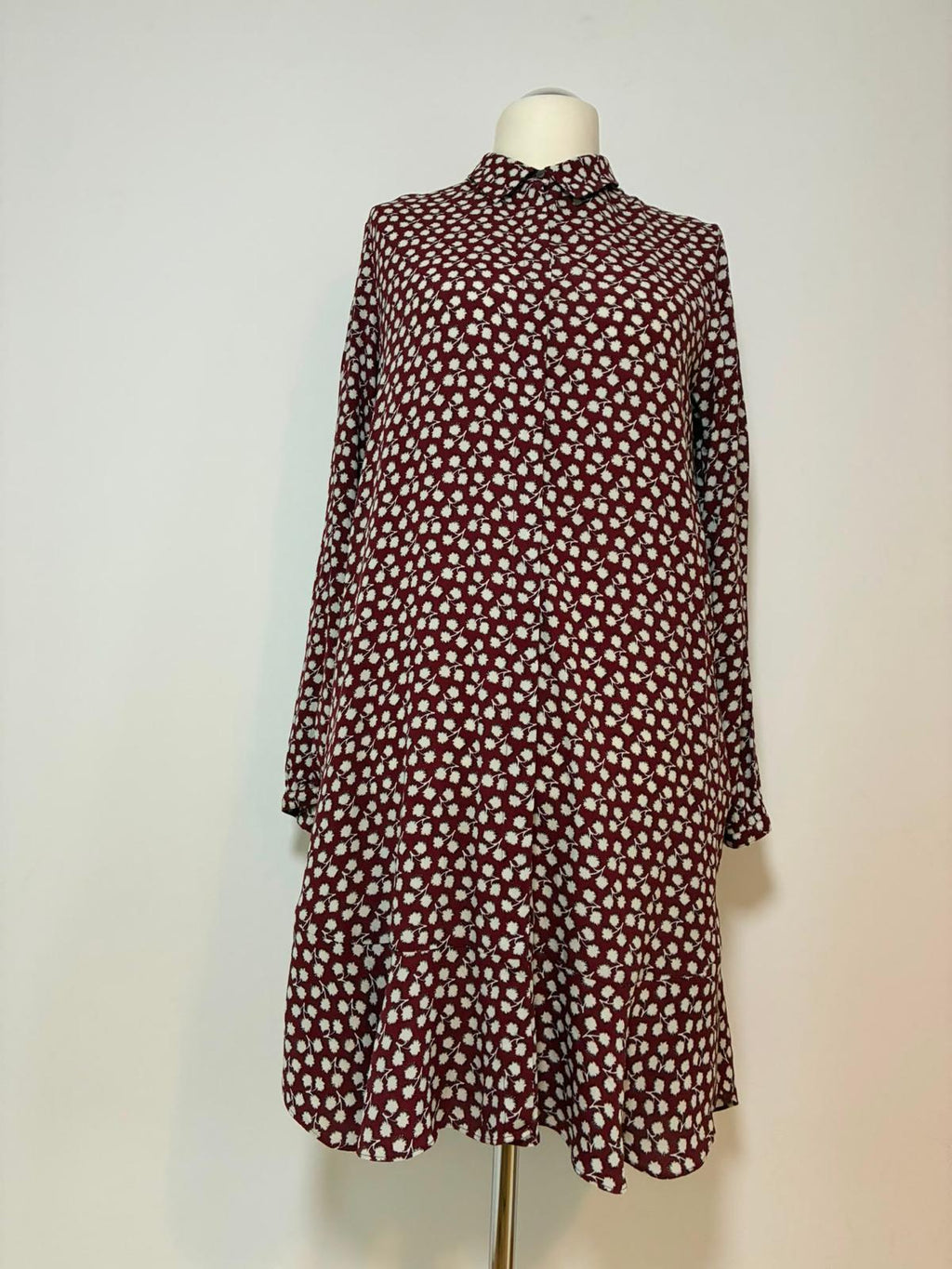 Scotch & Soda Maison Scotch Hemdkleid in Bordeaux Größe L