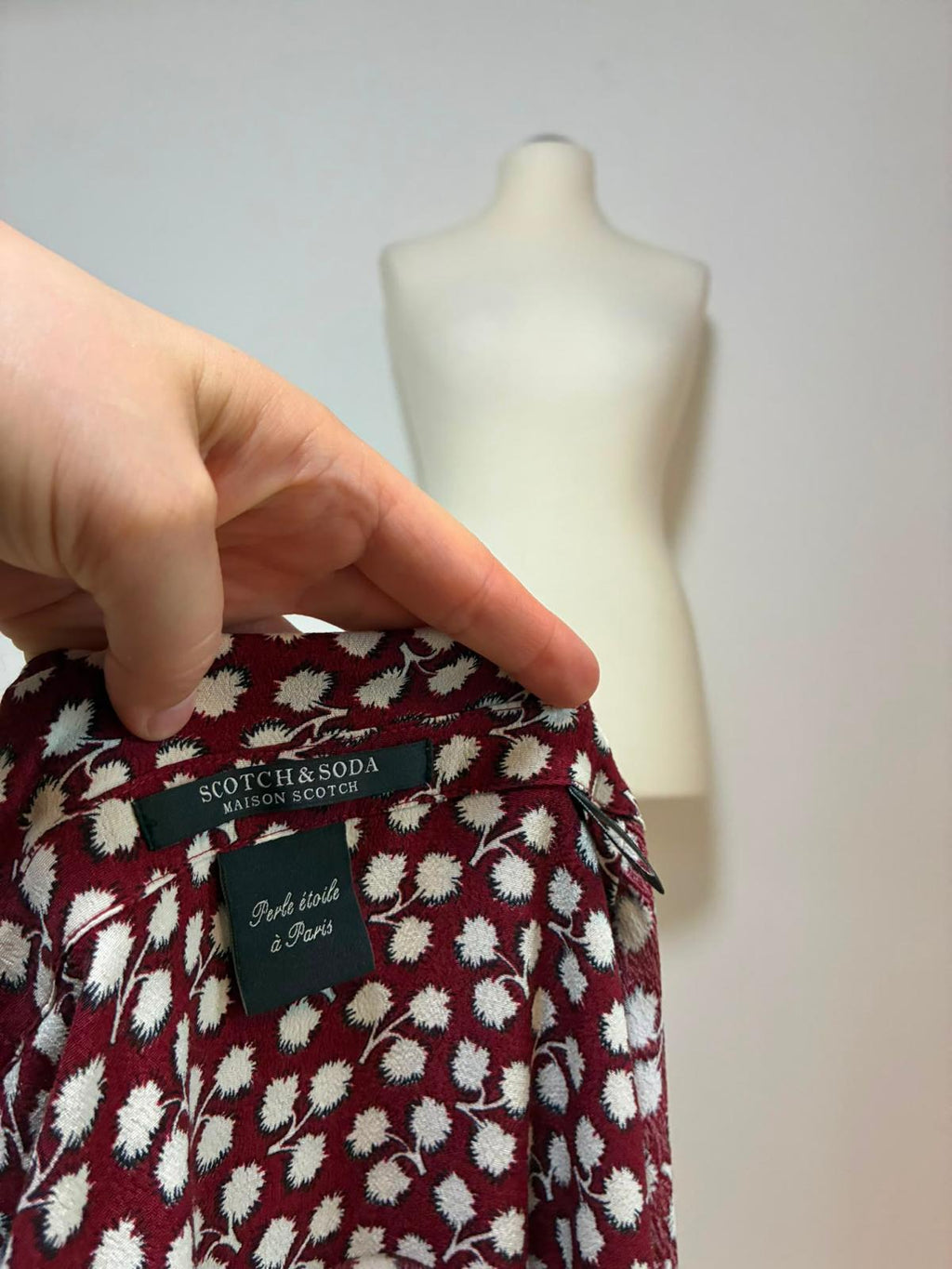 Scotch & Soda Maison Scotch Hemdkleid in Bordeaux Größe L