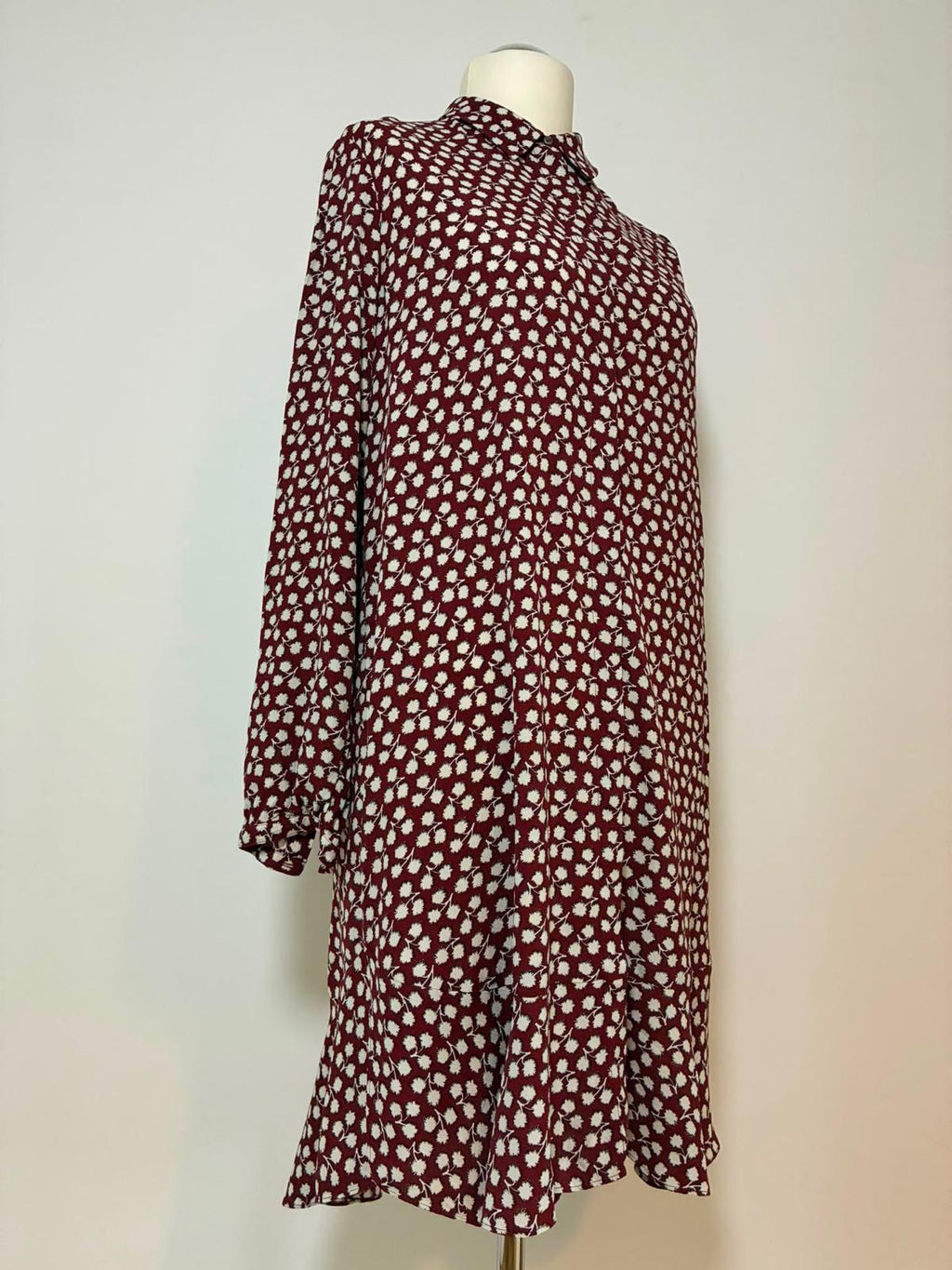 Scotch & Soda Maison Scotch Hemdkleid in Bordeaux Größe L