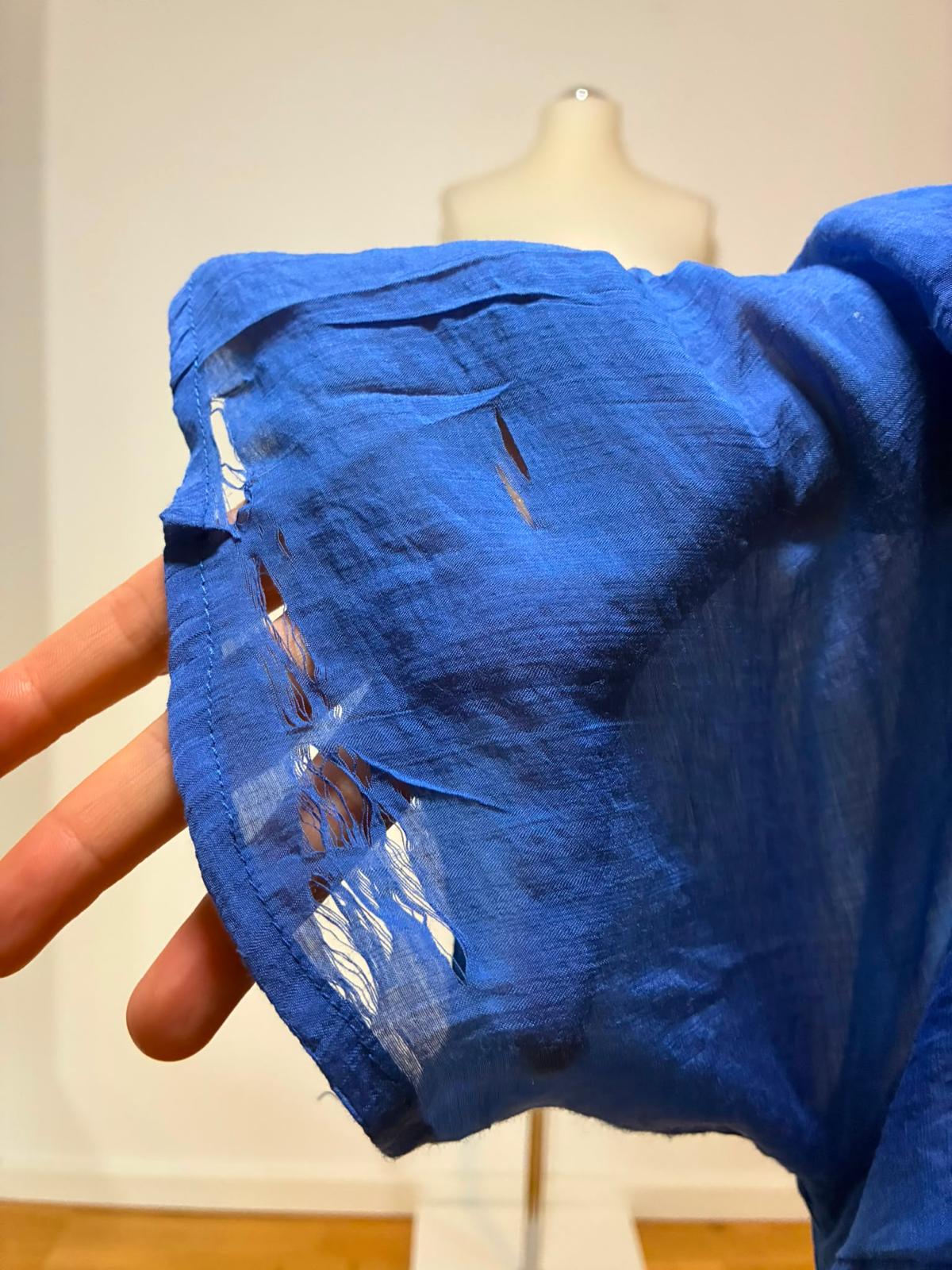 Lili & Lala Paris Maxikleid in Blau mit offenem Rücken Größe S