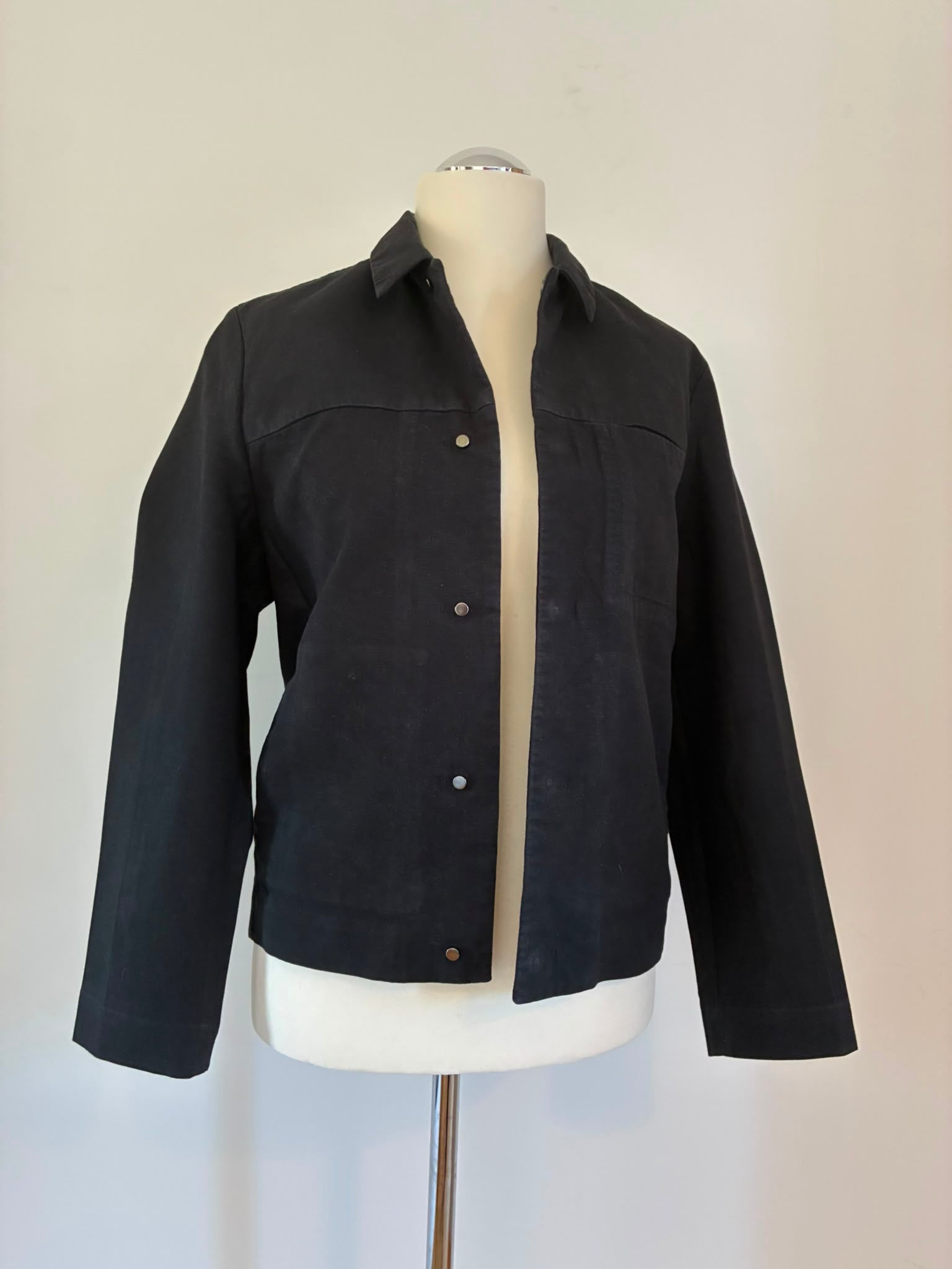 COS Jacke aus Baumwolle und Wolle in Schwarz Größe 46