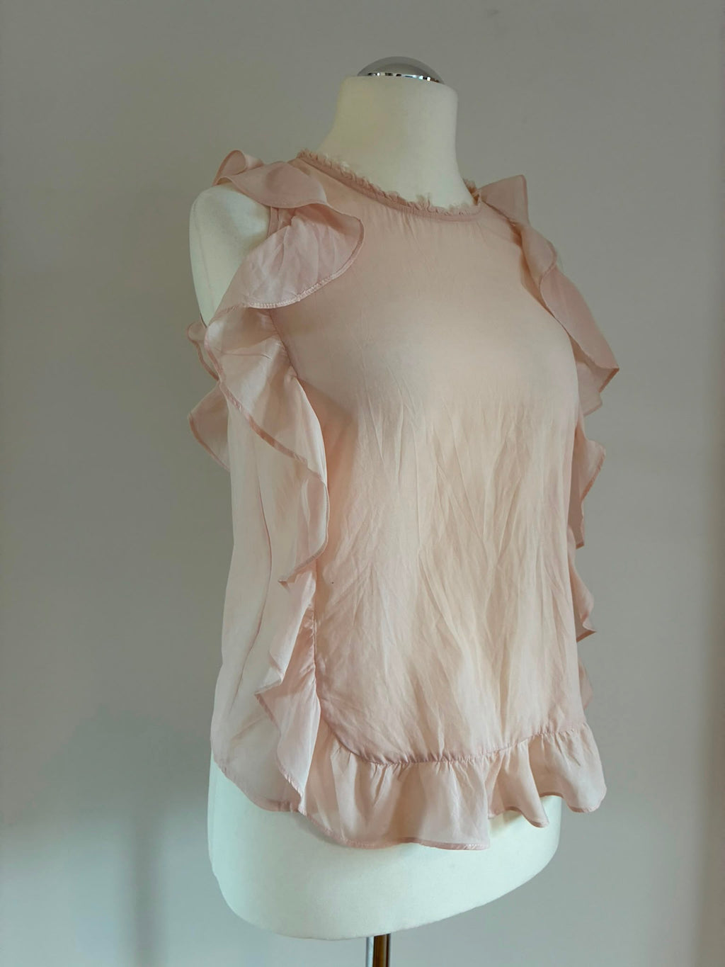 Noa Noa Bluse in Rosé mit Volants Größe S