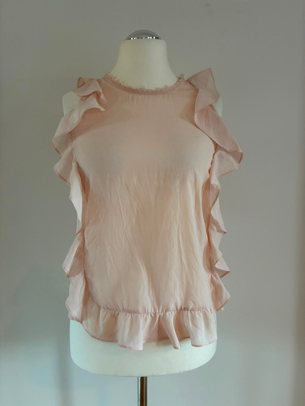 Noa Noa Bluse in Rosé mit Volants Größe S