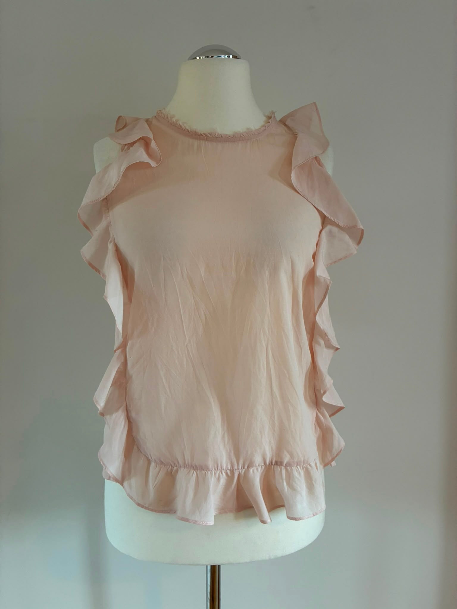 Noa Noa Bluse in Rosé mit Volants Größe S