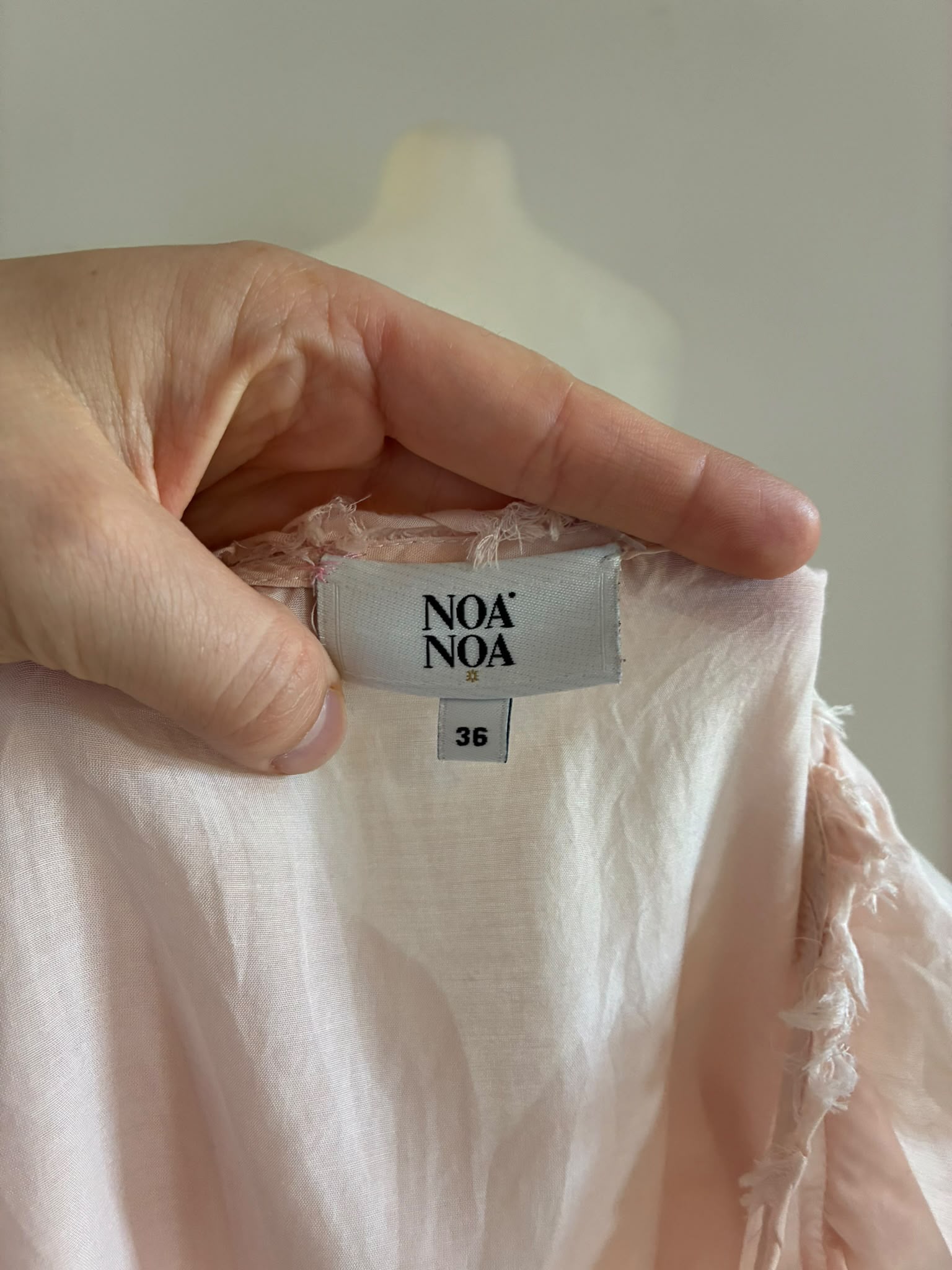 Noa Noa Bluse in Rosé mit Volants Größe S
