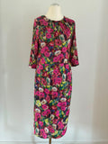 Boden Kleid Gr. 46 Lang · Tencel Blumenprint Pink · Midi 3/4-Arm