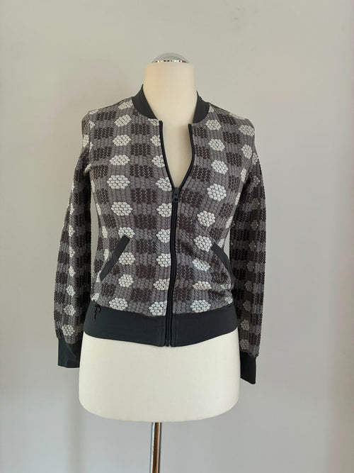 Blutsgeschwister Blouson Jacke mit Strukturmuster Größe S