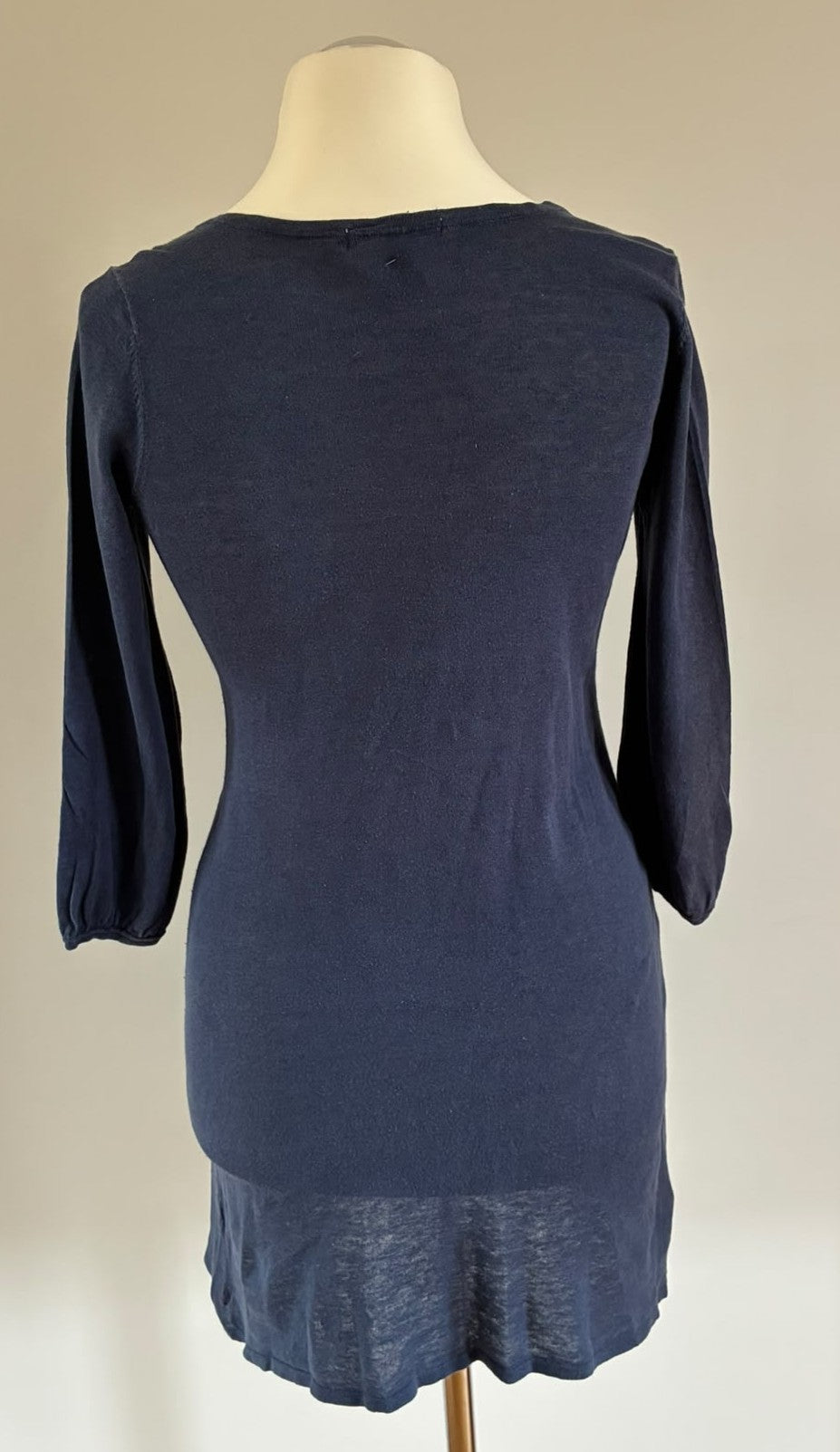 Boden Tunika-Kleid Größe 36 in Dunkelblau mit V-Ausschnitt