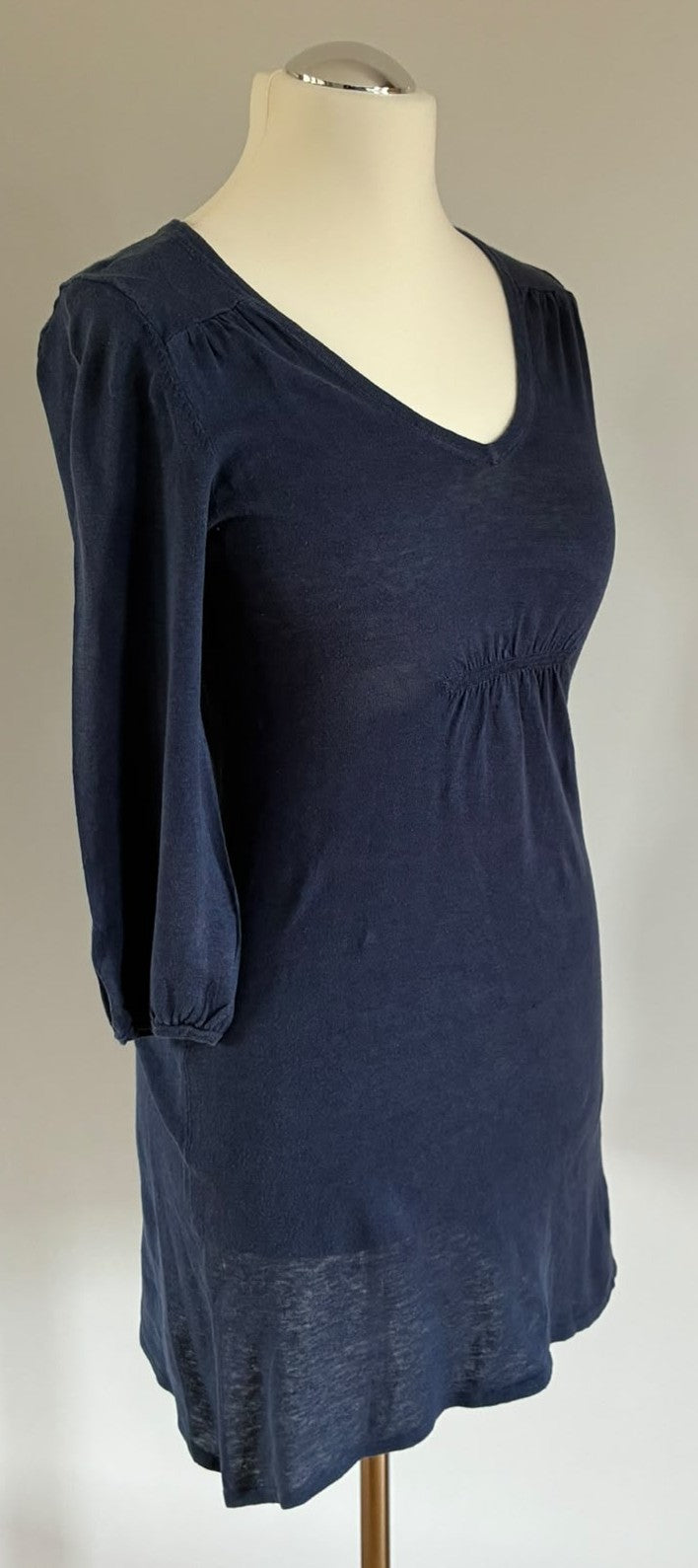 Boden Tunika-Kleid Größe 36 in Dunkelblau mit V-Ausschnitt