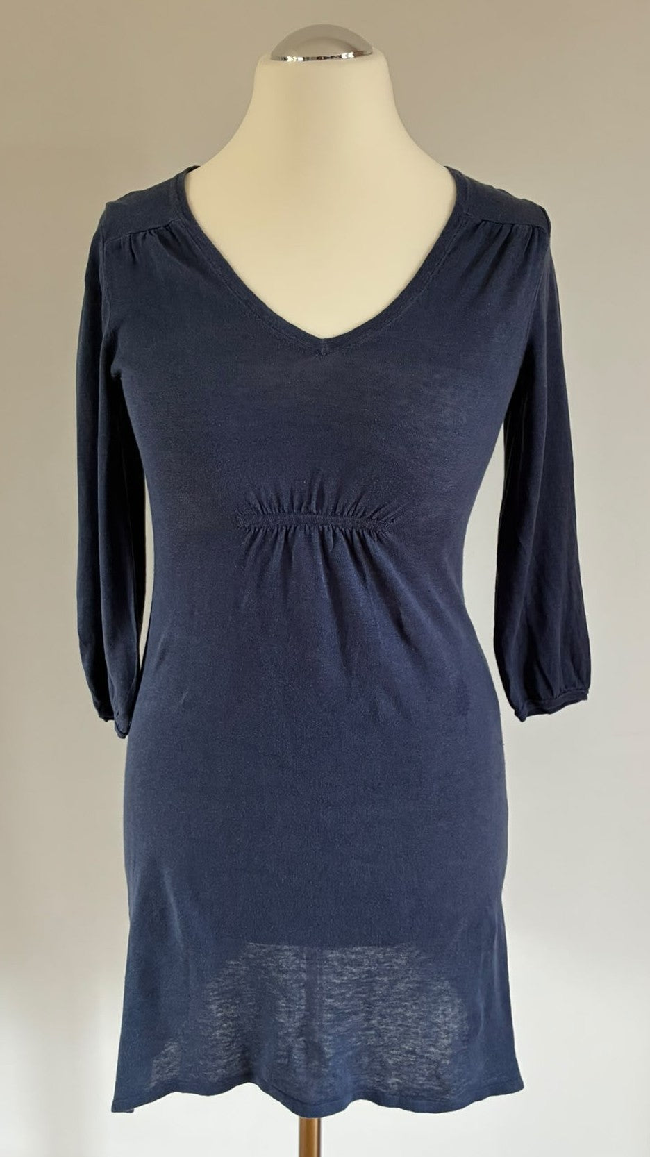 Boden Tunika-Kleid Größe 36 in Dunkelblau mit V-Ausschnitt